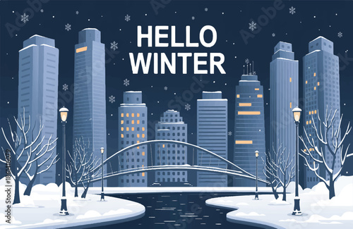 winter city landscape