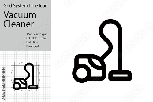 Vacuum cleaner/house cleaning icon