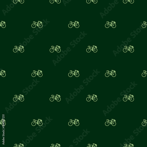 Electric bike icon bicycle seamless pattern isolated on color background