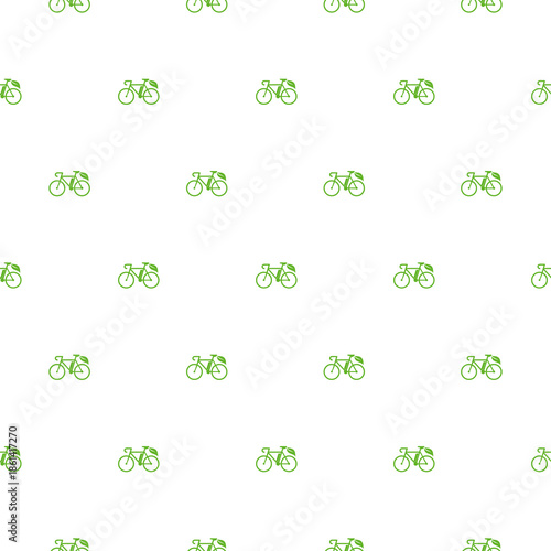Electric bike icon bicycle seamless pattern isolated on white background