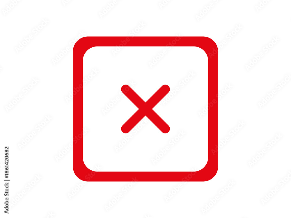 Obraz premium Cross Icon Close Cancel Symbol for Web and Mobile Interface