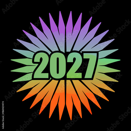 Celebrating 2027 with a radiant burst