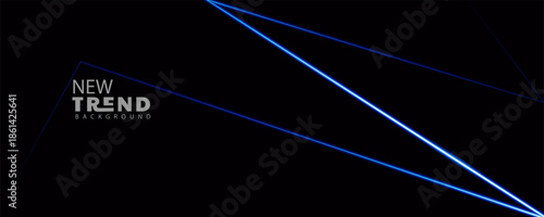 Blue lines on black background with new trend text