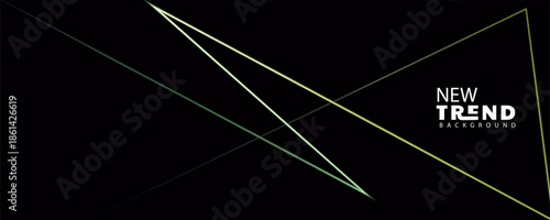 Geometric shapes with lines on black background