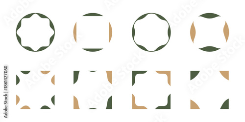 Abstract Geometric Frames  Modern Design Elements Set