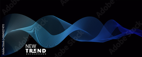 Modern Abstract Blue Wave Design for Digital Backgrounds