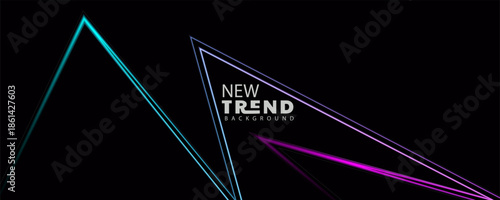Neon Triangle Lines Design for Modern Backgrounds