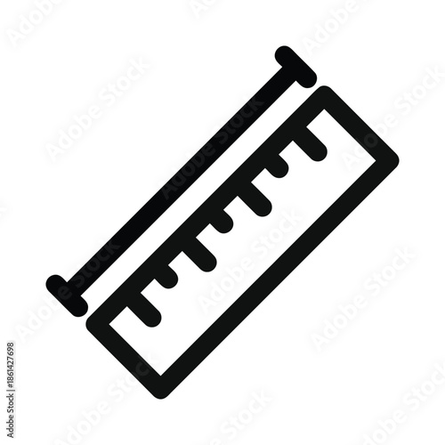 Black and white measuring tape Vector