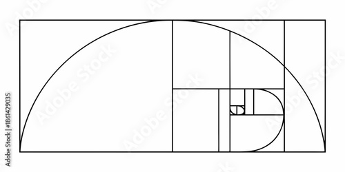 A geometric illustration of the golden ratio and its spiral form