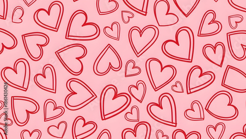Happy valentines day heart pattern background