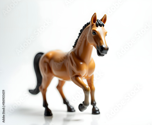 Horse Figurine Isolated on White Background
