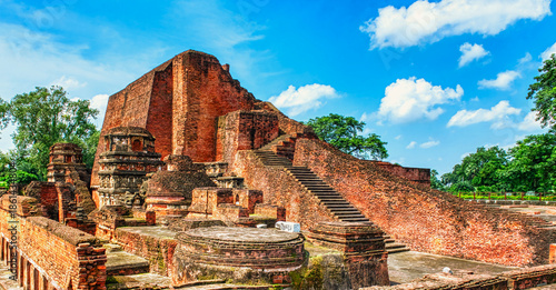 Nalanda University ruins in Bihar reveal a vast ancient learning center, founded in the 5th century CE, famed for monasteries, libraries, and global Buddhist scholars.