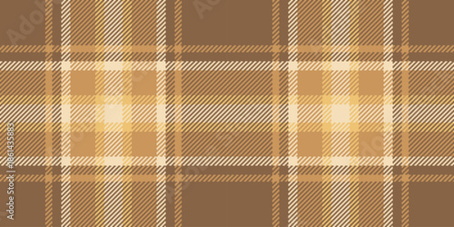 Detailed seamless plaid fabric, tone texture vector check. Pop pattern tartan textile background in orange and light colors.