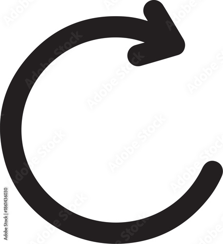 Black circular arrow refresh icon
