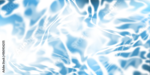 Abstract blurred shades of blue water background. Light and shadow ripples or splashes surface of water texture. Water waves with shining and reflection pattern photography for​ design artwork.