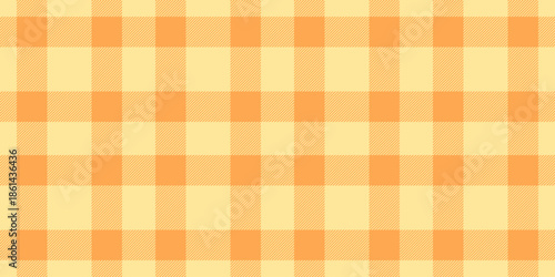Wedding plaid check vector, woven seamless fabric background. Furry texture textile pattern tartan in yellow and orange colors.
