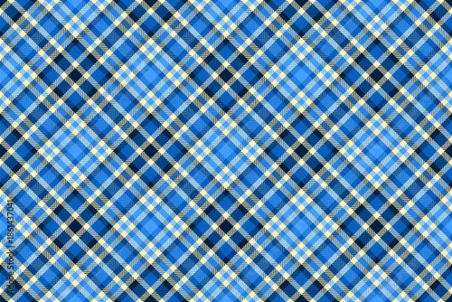 Covering seamless plaid vector, upscale textile background check. Valentines day tartan fabric pattern texture in blue and light colors.