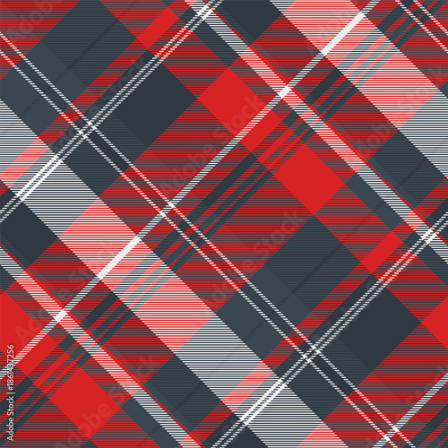 Picnic check vector fabric, victorian background textile seamless. Dress pattern tartan plaid texture in red and dark colors.