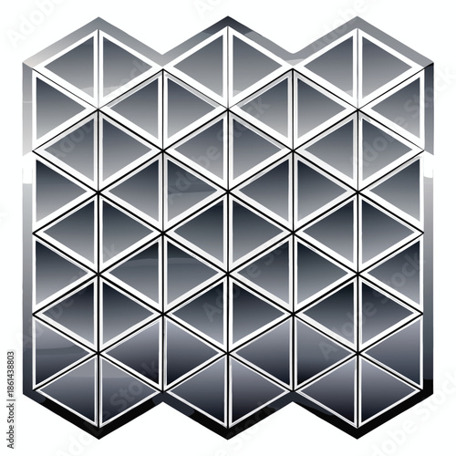Geometric Pattern of Interlocking Triangles with Grayscale Gradient abstract background