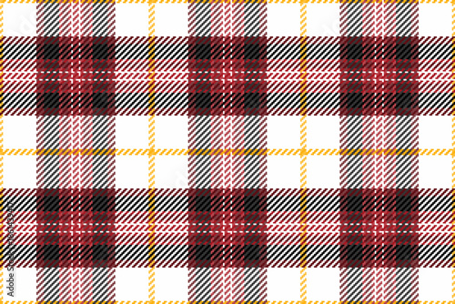 Repetitive texture check plaid, quiet tartan textile fabric. Youth pattern seamless background vector in red and white colors.