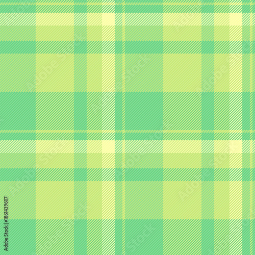 Dress vector fabric tartan, grid check textile texture. Neutral seamless background plaid pattern in lime and green colors.