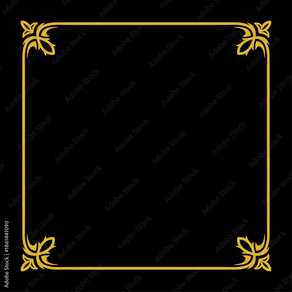 Obraz premium Golden Elegance Classic Frame Design