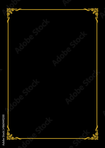 Golden Elegance Classic Frame Design