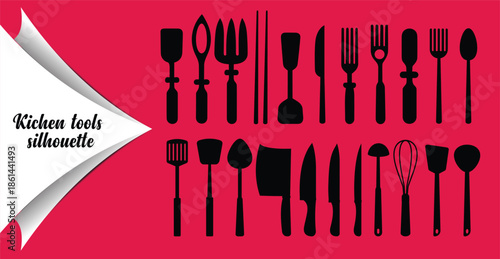 Kitchen Utensil Silhouettes Collection