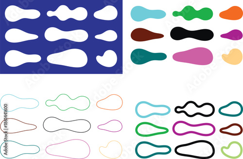 Colorful abstract shapes for design and graphics