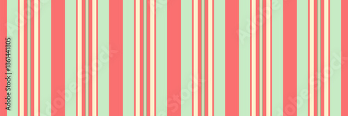 Corizontal textile stripe vertical, full seamless texture fabric. Blassical vector lines pattern background in red and light colors.