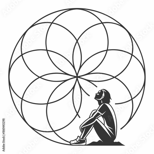 Abstract Mental Clarity and Vision Minimalist Symbol