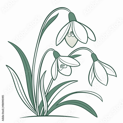 Minimal Spring Renewal Abstract Flower Logo Symbol