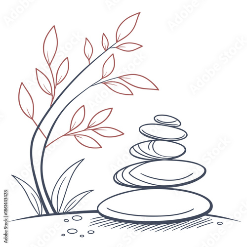 Minimal Wellness Abstract Calm Organic Icon