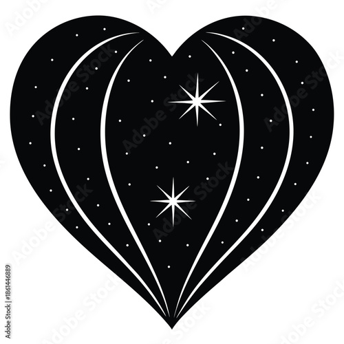 heart dazzle vector on white background
