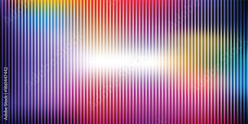 Abstract vertical lines radiating from bright white center light