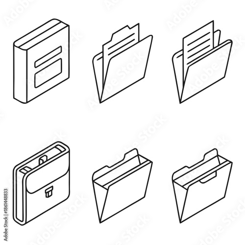 Consistent Stroke Folder Icons for File Directories