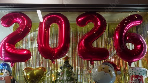 Wallpaper Mural Cheery mascot alongside balloons and illuminated decorations crafts engaging festive atmosphere for viewers Torontodigital.ca