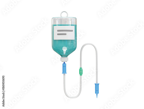 Infusion bag icon 3d render illustration 