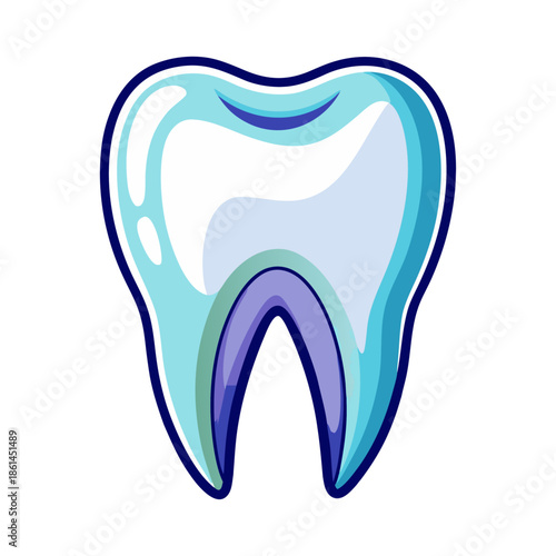 Tooth on transparent background