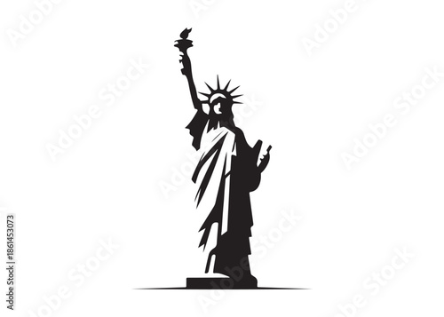 liberty logo silhouette vector, statue of liberty logo silhouette vector illustration, landmark liberty logo silhouette, Architecture statue of liberty logo silhouette on a white background