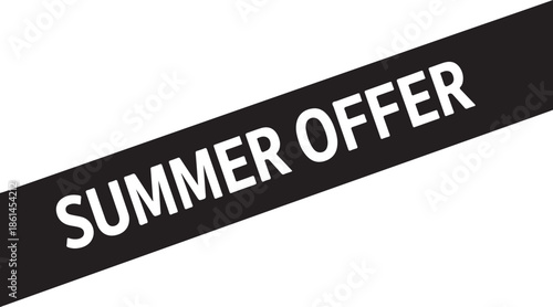 Summer offer banners on white background, sale and discount labels