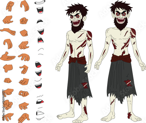 Haunted Desi Fisherman Spirit 2D Character
