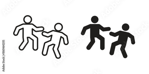 Assault icons for templates, web design and infographics