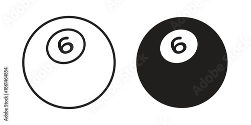 Billiard ball icons for templates, web design and infographics