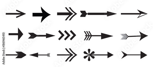 Arrows set of 100 black icons. Arrow icon. Arrow vector collection. Arrow. Cursor. Modern simple arrows. Vector illustration.
