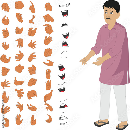 Ethnic Character Rigging Set with Traditional Regional Attire