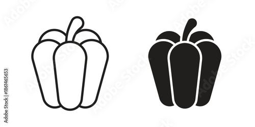 Capsicum icons for templates, web design and infographics