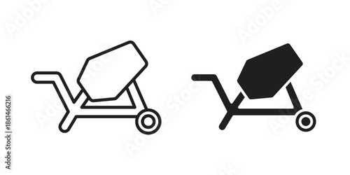 cement mixers icons for templates, web design and infographics