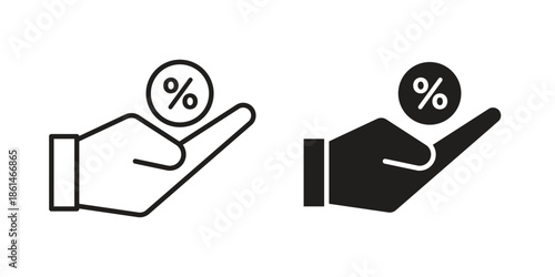 Commission icons for templates, web design and infographics