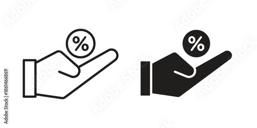 Commission icons for templates, web design and infographics